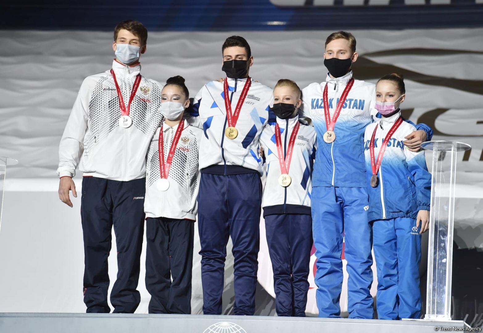 Akrobatika Gimnastikası üzrə Dünya Yaş Qrupları Yarışlarının qaliblərinin mükafatlandırılması mərasimi keçirilib