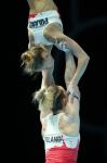 Bakıda akrobatika gimnastikası üzrə dünya çempionatı iştirakçılarının podium məşqi keçirilib (FOTOREPORTAJ)