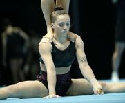 Bakıda akrobatika gimnastikası üzrə dünya çempionatı iştirakçılarının podium məşqi keçirilib (FOTOREPORTAJ)