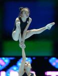 Bakıda akrobatika gimnastikası üzrə dünya çempionatı iştirakçılarının podium məşqi keçirilib (FOTOREPORTAJ)