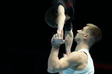 Bakıda akrobatika gimnastikası üzrə dünya çempionatı iştirakçılarının podium məşqi keçirilib (FOTOREPORTAJ)