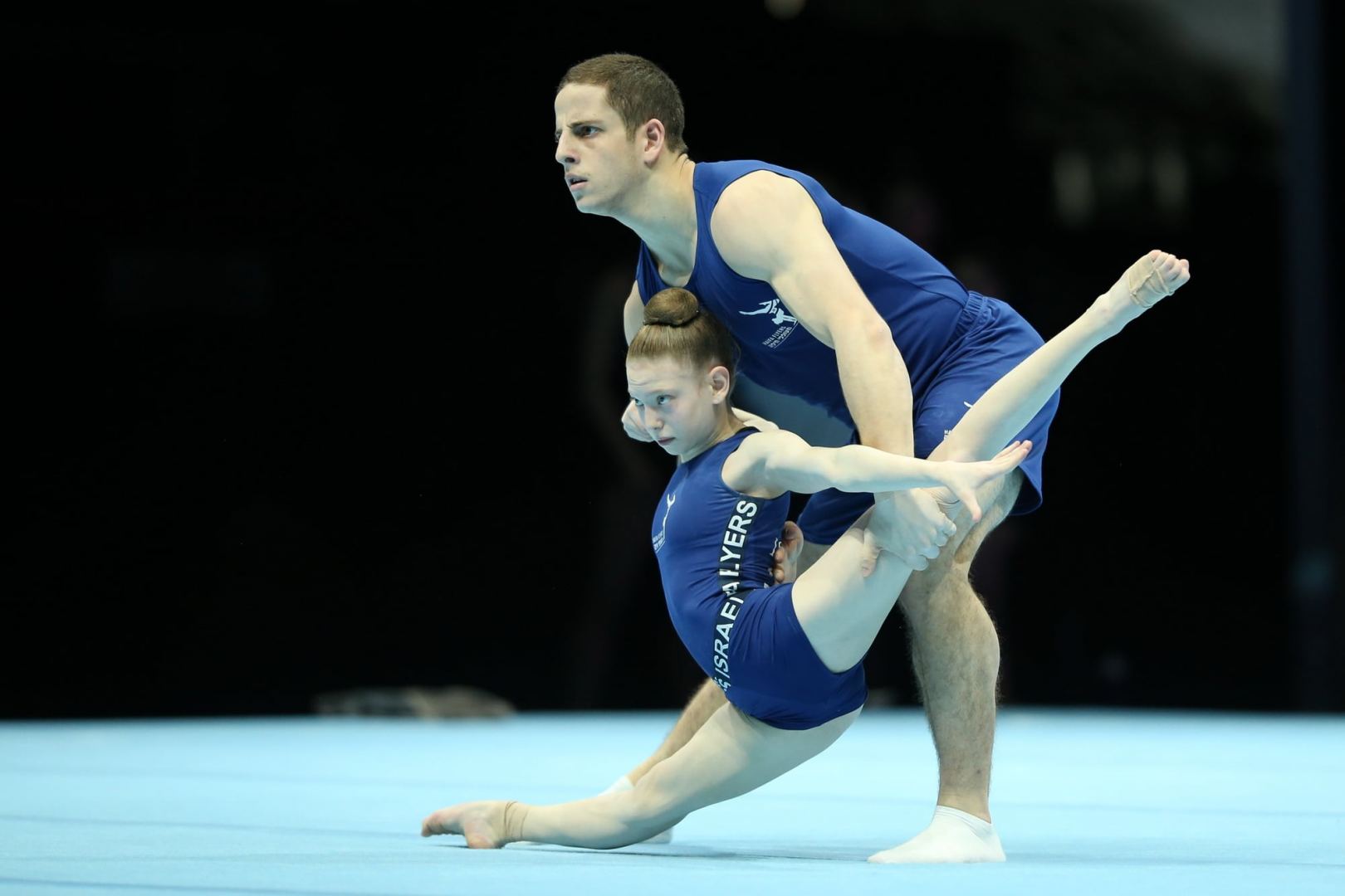 Bakıda akrobatika gimnastikası üzrə dünya çempionatı iştirakçılarının podium məşqi keçirilib (FOTOREPORTAJ)