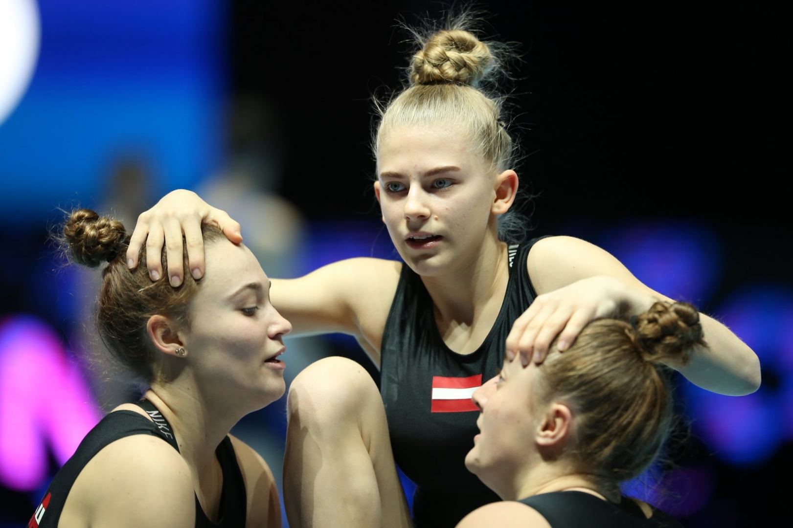 Bakıda akrobatika gimnastikası üzrə dünya çempionatı iştirakçılarının podium məşqi keçirilib (FOTOREPORTAJ)