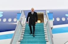 Prezident İlham Əliyev Türkiyəyə işgüzar səfərə gəlib (FOTO/VİDEO)