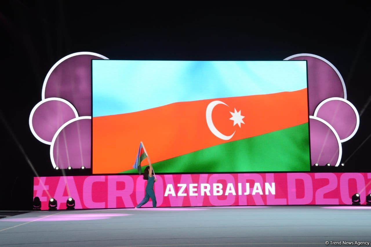 Bakıda akrobatika gimnastikası üzrə Dünya çempionatının açılış mərasimi keçirilib (FOTO)