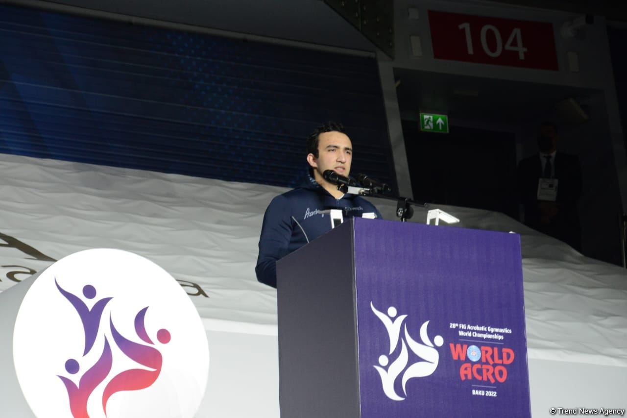 Bakıda akrobatika gimnastikası üzrə Dünya çempionatının açılış mərasimi keçirilib (FOTO)