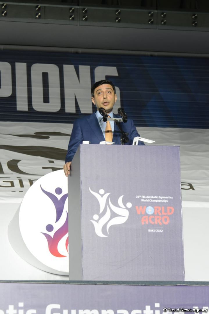 Bakıda akrobatika gimnastikası üzrə Dünya çempionatının açılış mərasimi keçirilib (FOTO)