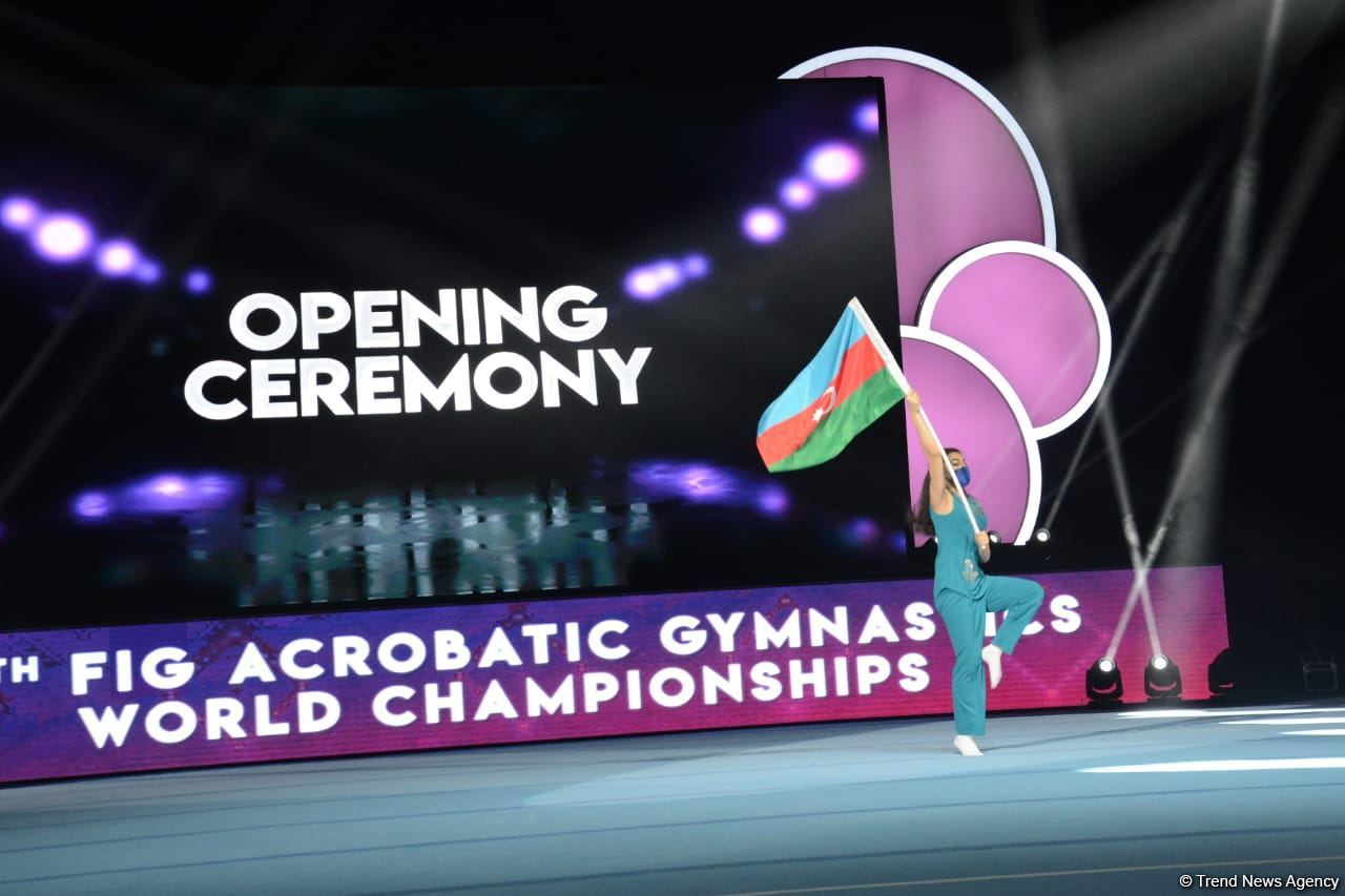 Bakıda akrobatika gimnastikası üzrə Dünya çempionatının açılış mərasimi keçirilib (FOTO)