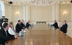 Prezident İlham Əliyev Gürcüstanın ədliyyə nazirinin başçılıq etdiyi nümayəndə heyətini qəbul edib (FOTO)