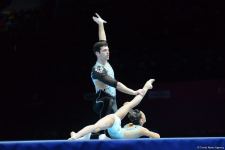 Bakıda akrobatika gimnastikası üzrə dünya çempionatının ikinci günü start götürüb (FOTO)