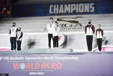 Bakıda Dünya Kuboku: qarışıq cütlər, qadın və kişi qrupları arasında mükafatlandırma mərasimi keçirilib (FOTO)