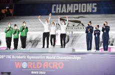 Bakıda Dünya Kuboku: qarışıq cütlər, qadın və kişi qrupları arasında mükafatlandırma mərasimi keçirilib (FOTO)