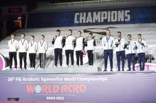 Bakıda Dünya Kuboku: qarışıq cütlər, qadın və kişi qrupları arasında mükafatlandırma mərasimi keçirilib (FOTO)