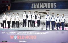 Bakıda Dünya Kuboku: qarışıq cütlər, qadın və kişi qrupları arasında mükafatlandırma mərasimi keçirilib (FOTO)