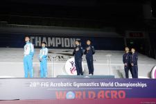 Akrobatika gimnastikası üzrə Dünya çempionatında qaliblərin mükafatlandırılma mərasimi keçirilib (FOTO)