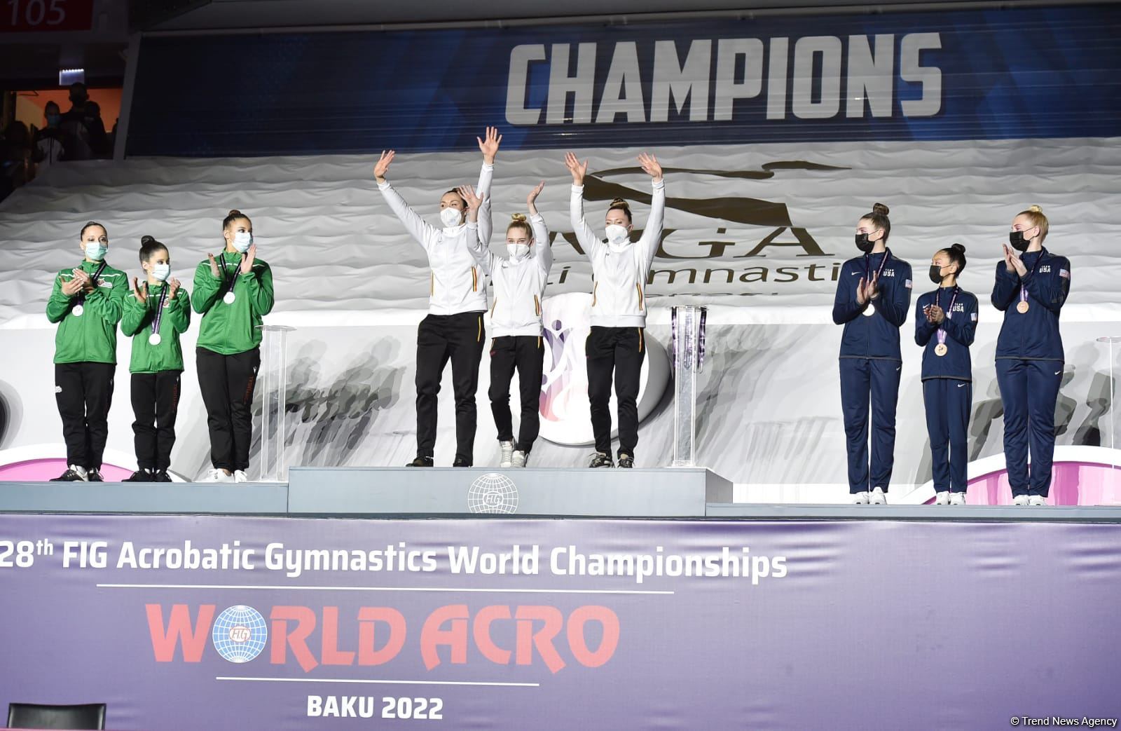 Bakıda Dünya Kuboku: qarışıq cütlər, qadın və kişi qrupları arasında mükafatlandırma mərasimi keçirilib (FOTO)