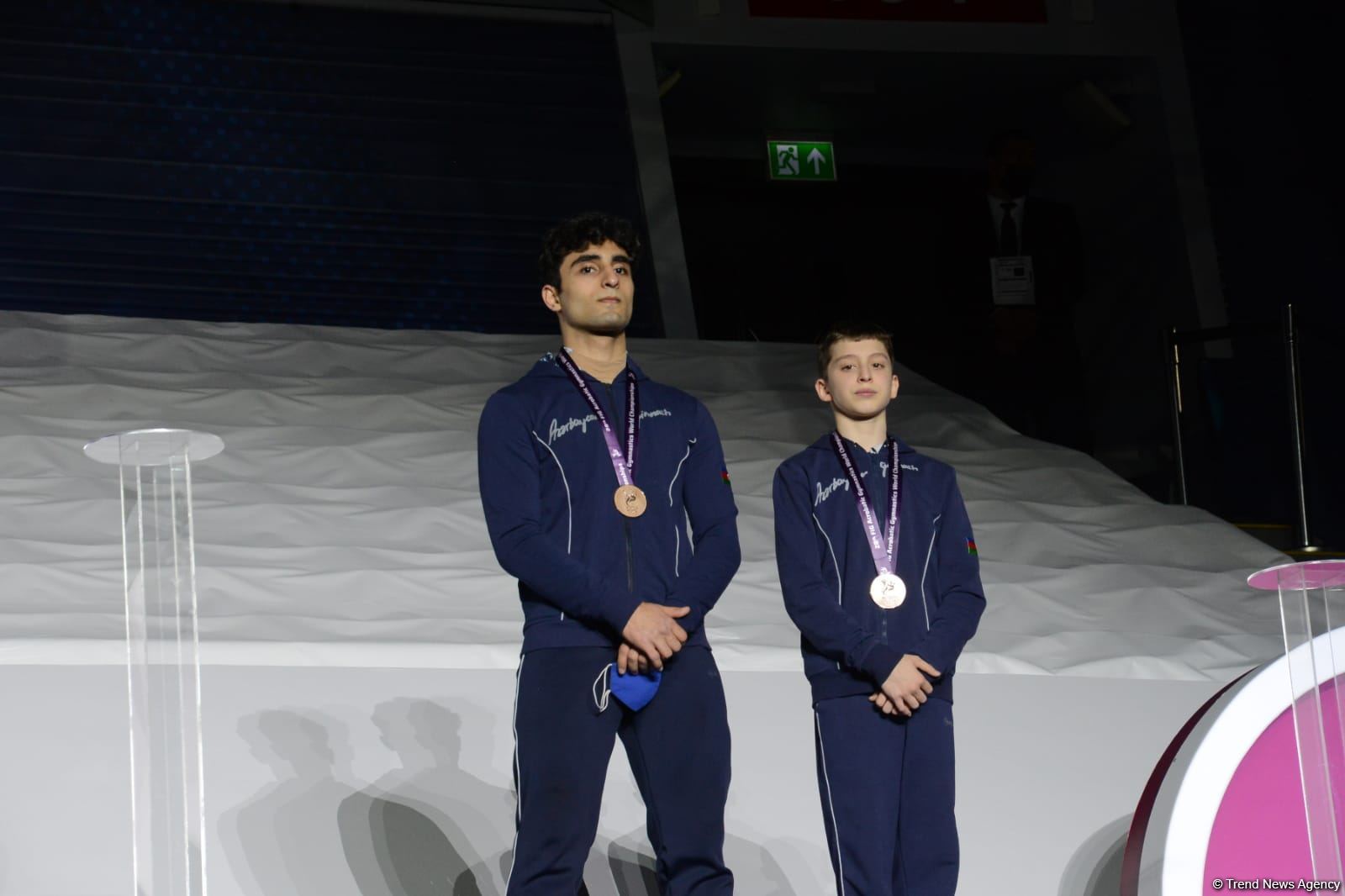 Akrobatika gimnastikası üzrə Dünya çempionatında qaliblərin mükafatlandırılma mərasimi keçirilib (FOTO)