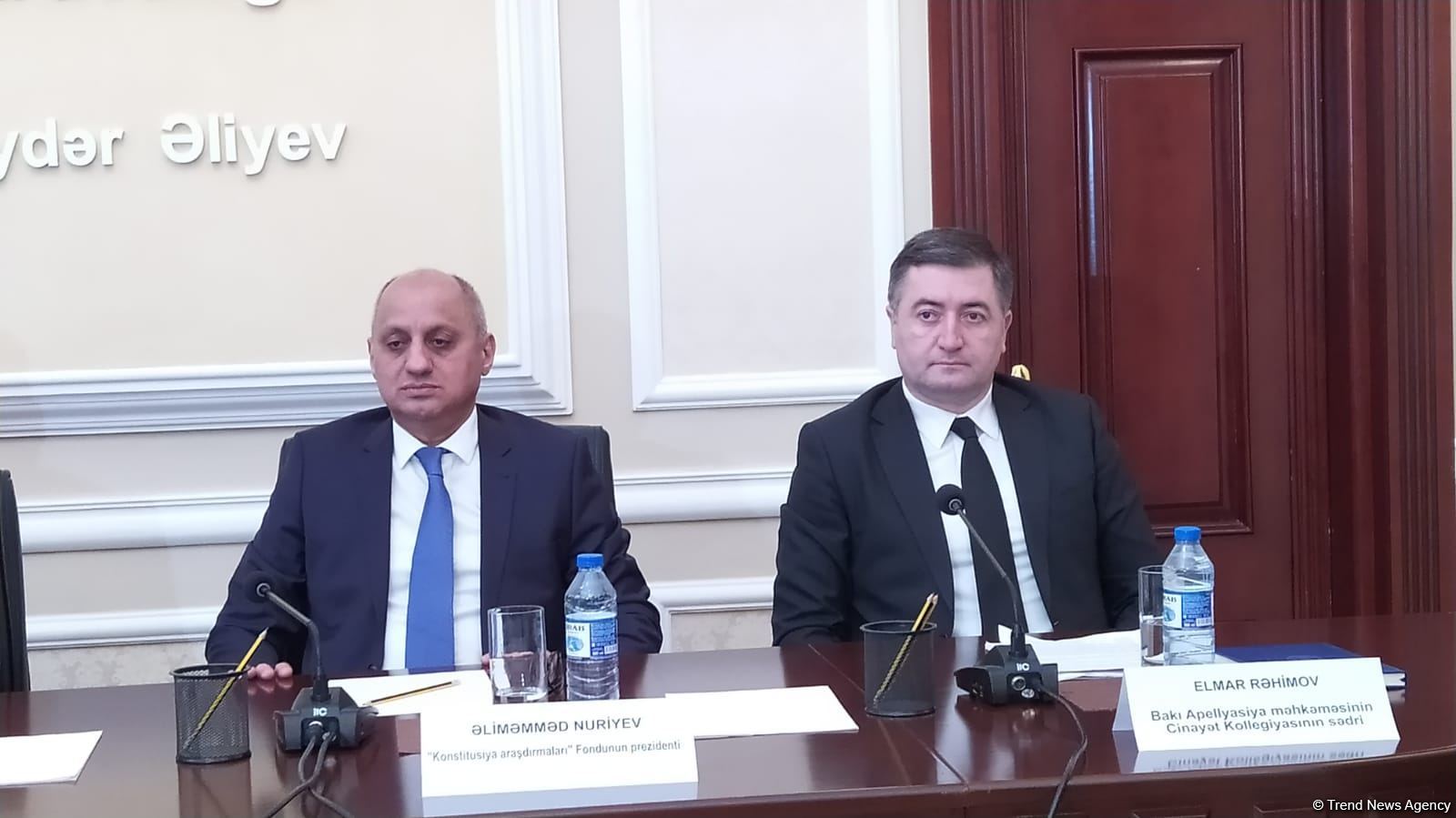 Ədliyyə Nazirliyində mətbuat konfransı keçirilib (FOTO/VİDEO)