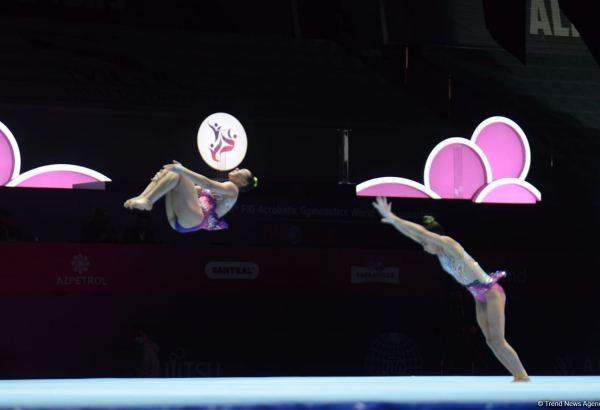 Bakıda akrobatika gimnastikası üzrə 28-ci dünya çempionatının final gününə start verilib (FOTO)