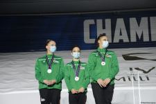 Akrobatika gimnastikası üzrə qarışıq cütlüklər, qadınlar və kişilər qrupları arasında mükafatlandırma mərasimi keçirilib (FOTO)