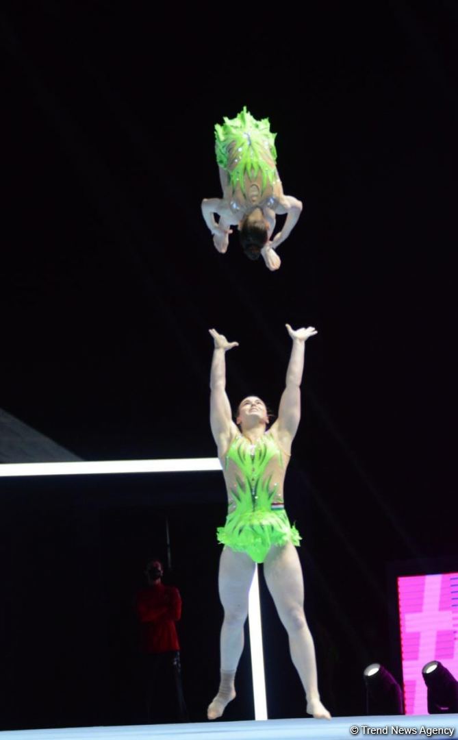 Bakıda akrobatika gimnastikası üzrə 28-ci dünya çempionatının final gününə start verilib (FOTO)