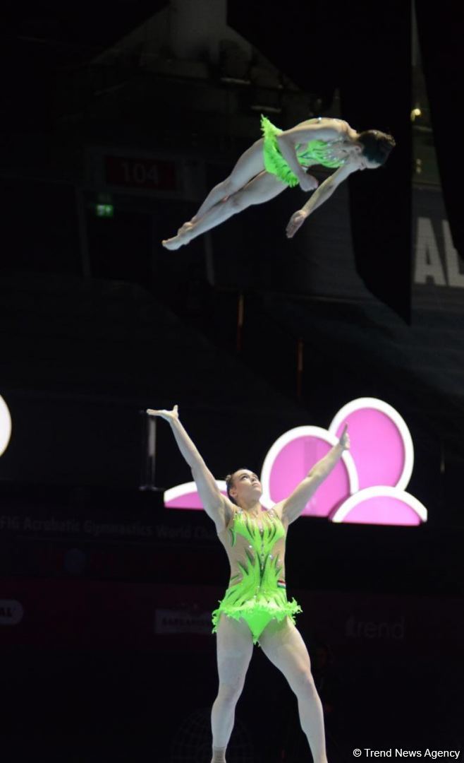 Bakıda akrobatika gimnastikası üzrə 28-ci dünya çempionatının final gününə start verilib (FOTO)