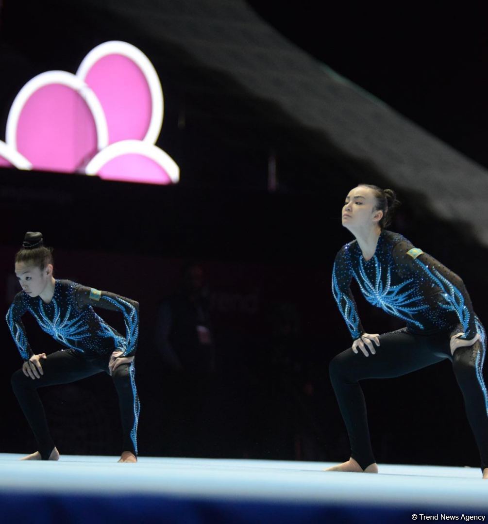 Bakıda akrobatika gimnastikası üzrə 28-ci dünya çempionatının final gününə start verilib (FOTO)