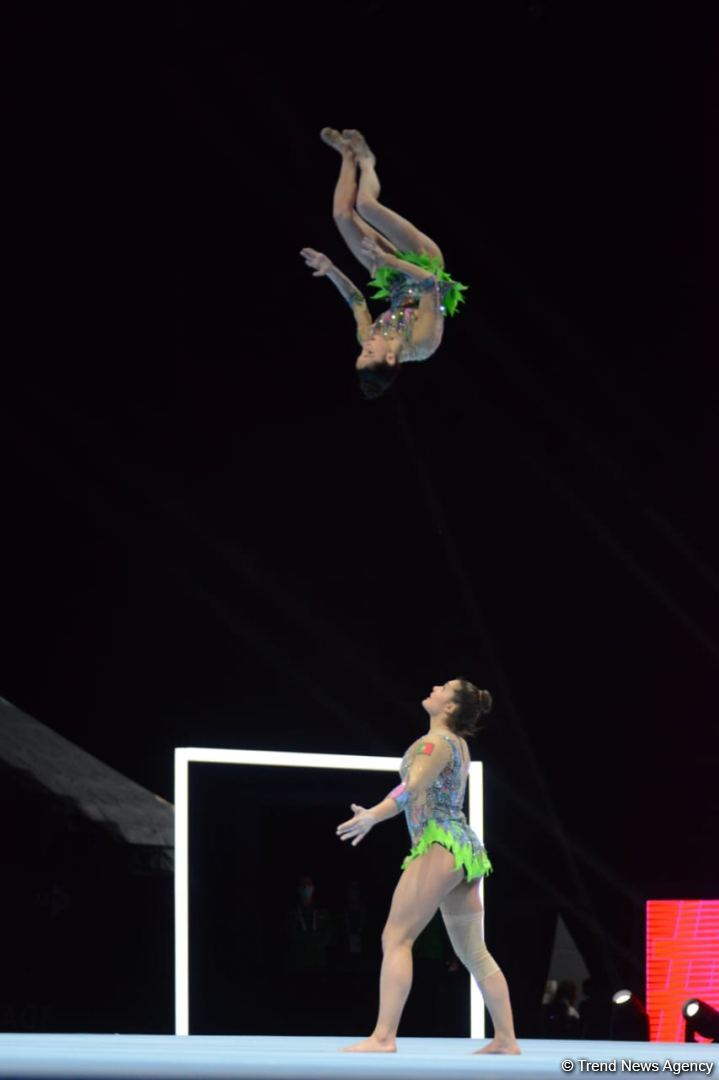 Bakıda akrobatika gimnastikası üzrə 28-ci dünya çempionatının final gününə start verilib (FOTO)