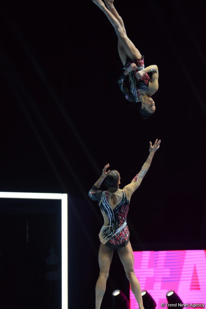 Bakıda akrobatika gimnastikası üzrə 28-ci dünya çempionatının final gününə start verilib (FOTO)