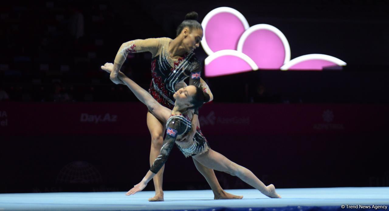 Bakıda akrobatika gimnastikası üzrə 28-ci dünya çempionatının final gününə start verilib (FOTO)