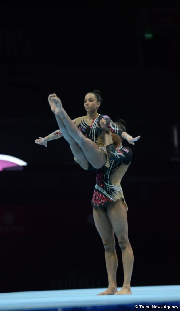 Bakıda akrobatika gimnastikası üzrə 28-ci dünya çempionatının final gününə start verilib (FOTO)