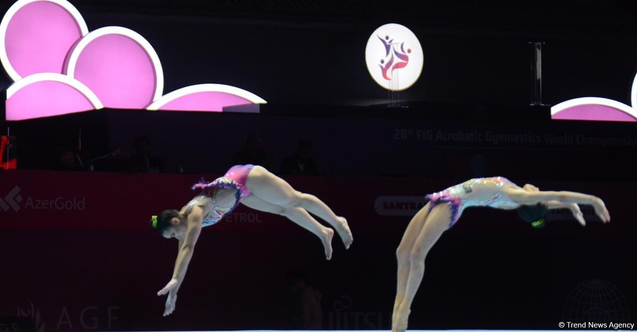Bakıda akrobatika gimnastikası üzrə 28-ci dünya çempionatının final gününə start verilib (FOTO)