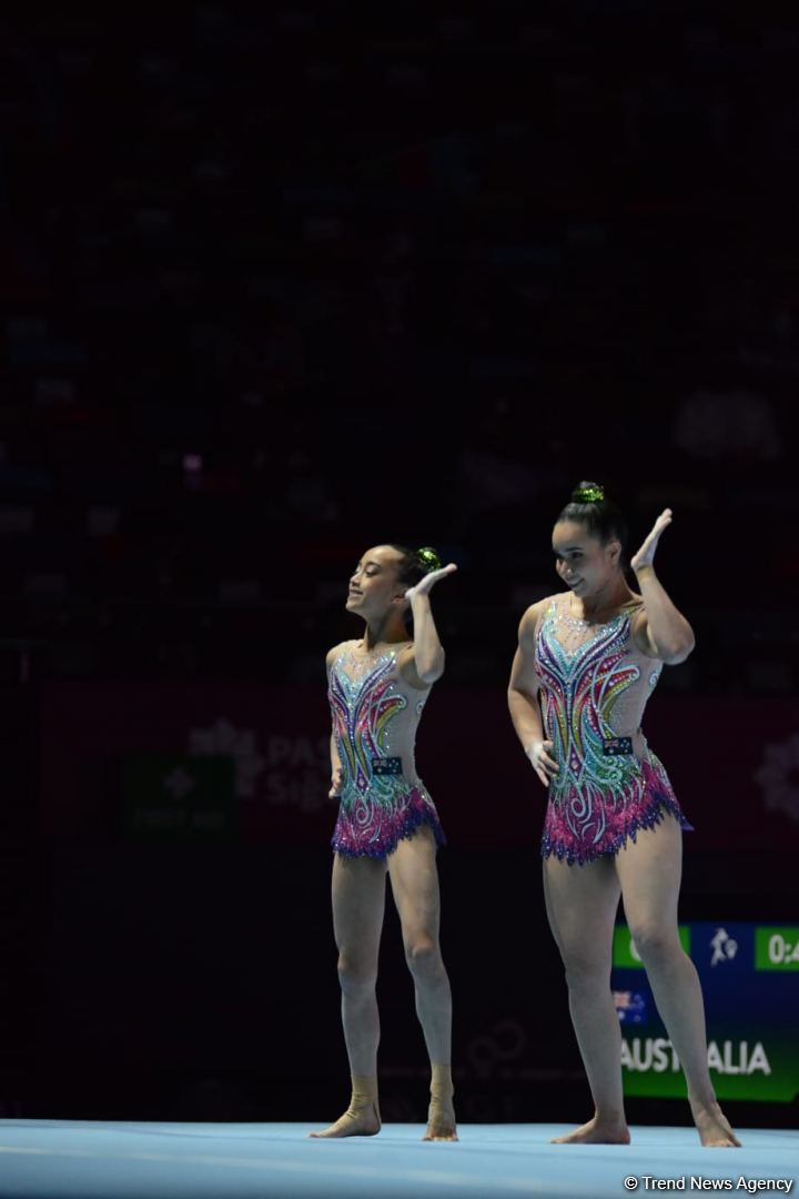Bakıda akrobatika gimnastikası üzrə 28-ci dünya çempionatının final gününə start verilib (FOTO)