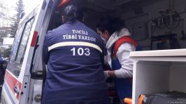 Mingəçevirdə iki avtomobil toqquşub, xəsarət alanlar var (FOTO/VİDEO)
