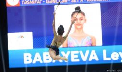Bakıda bədii gimnastika üzrə Azərbaycan çempionatının birinci günü start götürüb (FOTO)