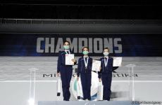 Bədii gimnastika üzrə Azərbaycan çempionatının qalibləri mükafatlandırılıb (FOTO)