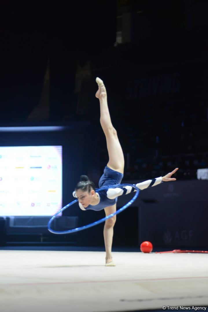 Milli Gimnastika Arenasında bədii gimnastika üzrə Azərbaycan çempionatı davam edir (FOTO)