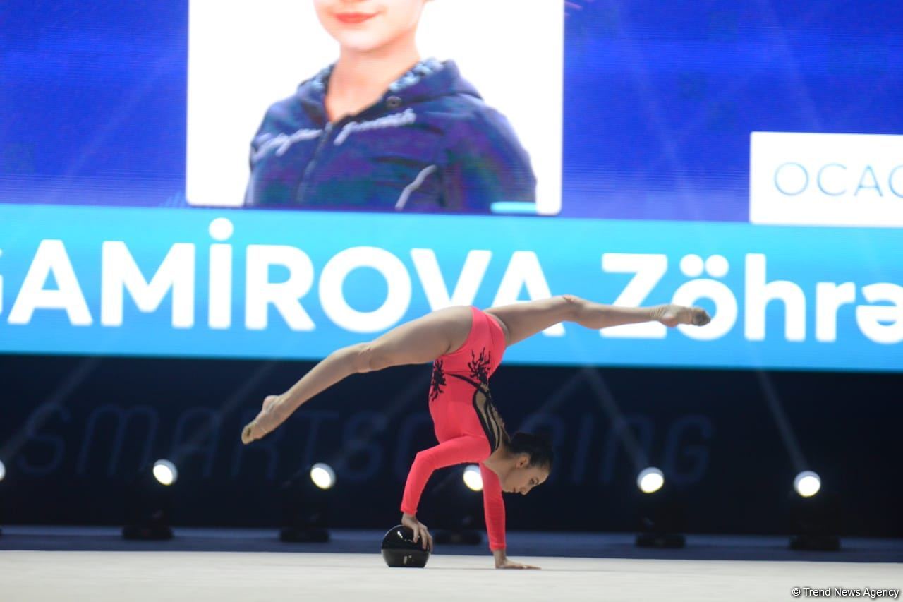 Milli Gimnastika Arenasında bədii gimnastika üzrə Azərbaycan çempionatı davam edir (FOTO)