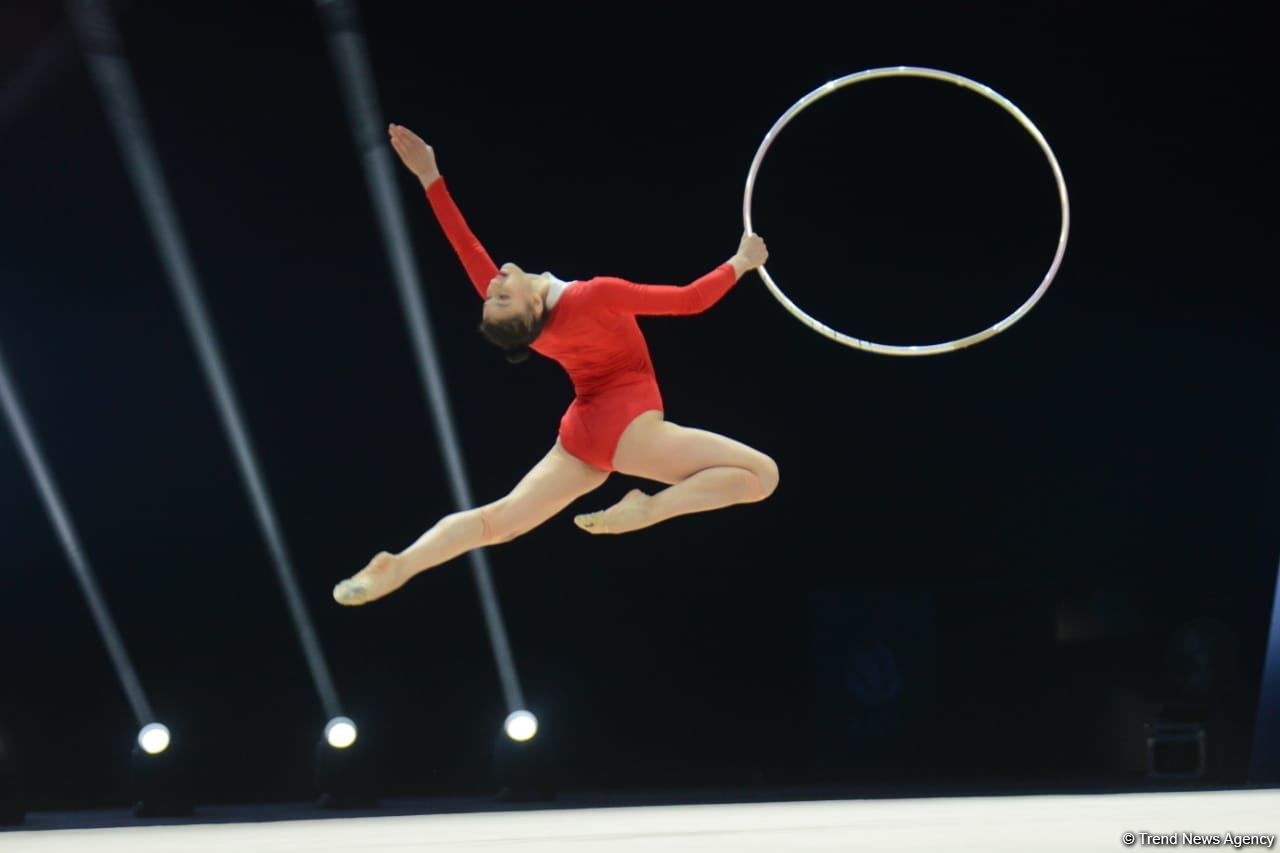 Milli Gimnastika Arenasında bədii gimnastika üzrə Azərbaycan çempionatı davam edir (FOTO)