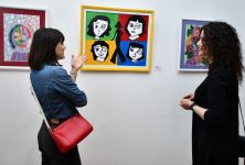 Gənc rəssamların “Rənglərin nəfəsi” sərgisinin açılışı olub (FOTO)