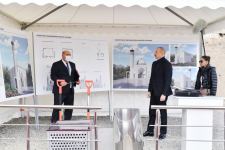 Prezidenti İlham Əliyev və Birinci xanım Mehriban Əliyeva Tərtər rayonunun Suqovuşan qəsəbəsində yeni tikiləcək məscidin təməlini qoyublar (FOTO/VİDEO)