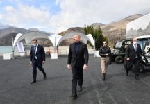 Prezident İlham Əliyev Suqovuşanda turizm kompleksinin təməlini qoyub (FOTO/VİDEO)