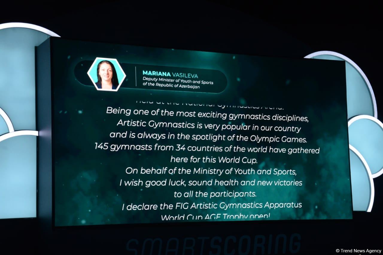 Bakıda İdman Gimnastikası üzrə Dünya Kubokunun açılış mərasimi keçirilib (FOTO)