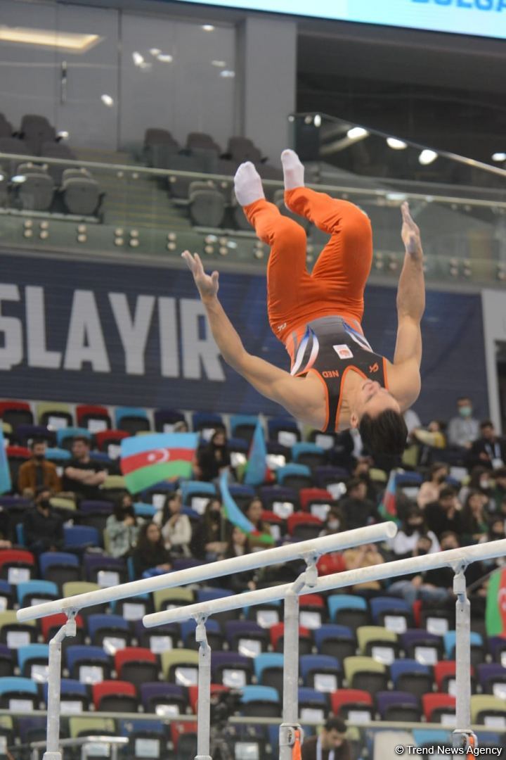 Bakıda İdman Gimnastikası üzrə Dünya Kubokunda yarışlar davam edir (FOTO)