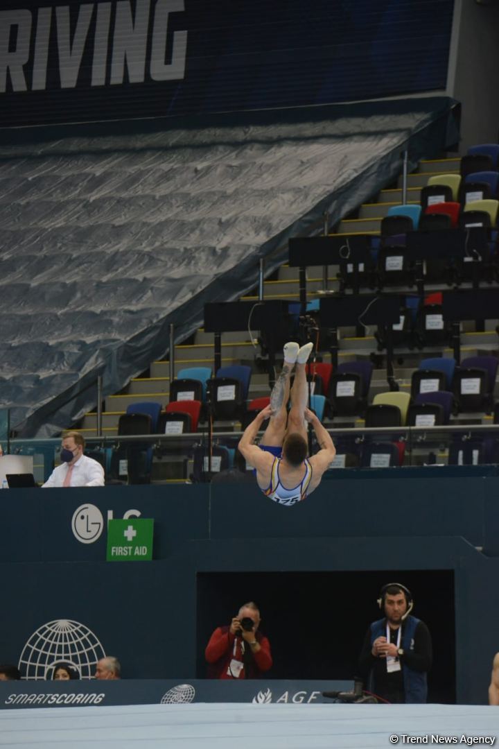 Bakıda İdman Gimnastikası üzrə Dünya Kubokunda yarışlar davam edir (FOTO)