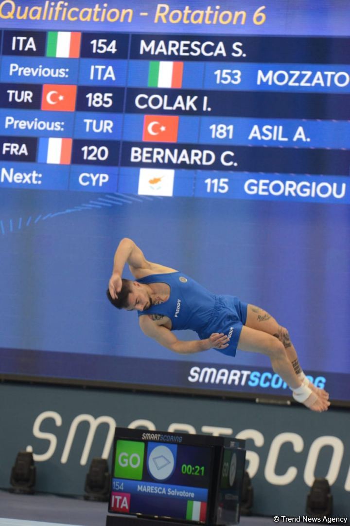 Bakıda İdman Gimnastikası üzrə Dünya Kubokunda yarışlar davam edir (FOTO)