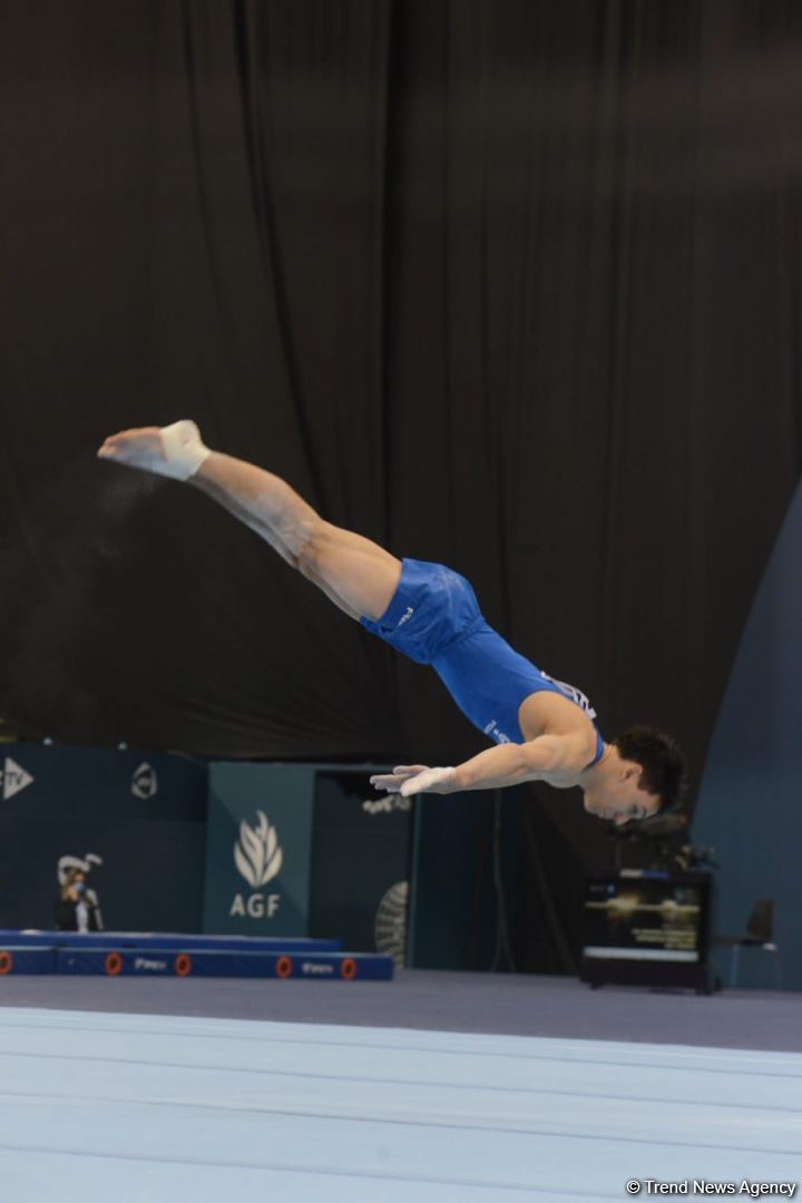 Bakıda İdman Gimnastikası üzrə Dünya Kubokunda yarışlar davam edir (FOTO)