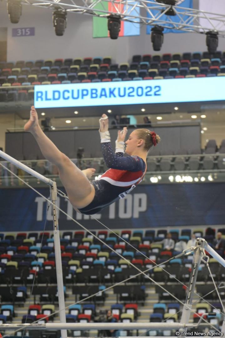 Bakıda İdman Gimnastikası üzrə Dünya Kubokunun birinci günü start götürüb (FOTO)
