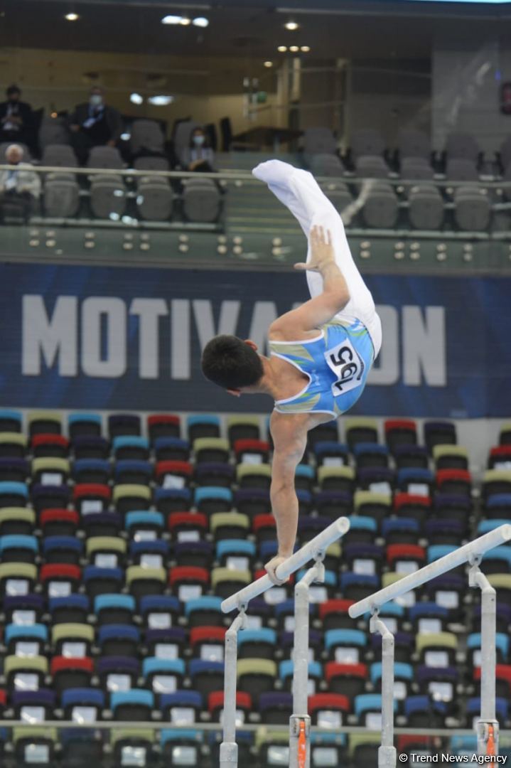 Bakıda İdman Gimnastikası üzrə Dünya Kubokunun birinci günü start götürüb (FOTO)