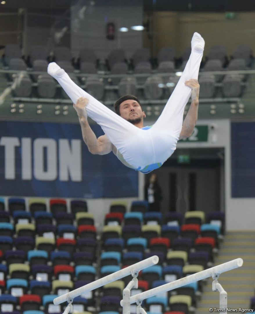 Bakıda İdman Gimnastikası üzrə Dünya Kubokunun birinci günü start götürüb (FOTO)